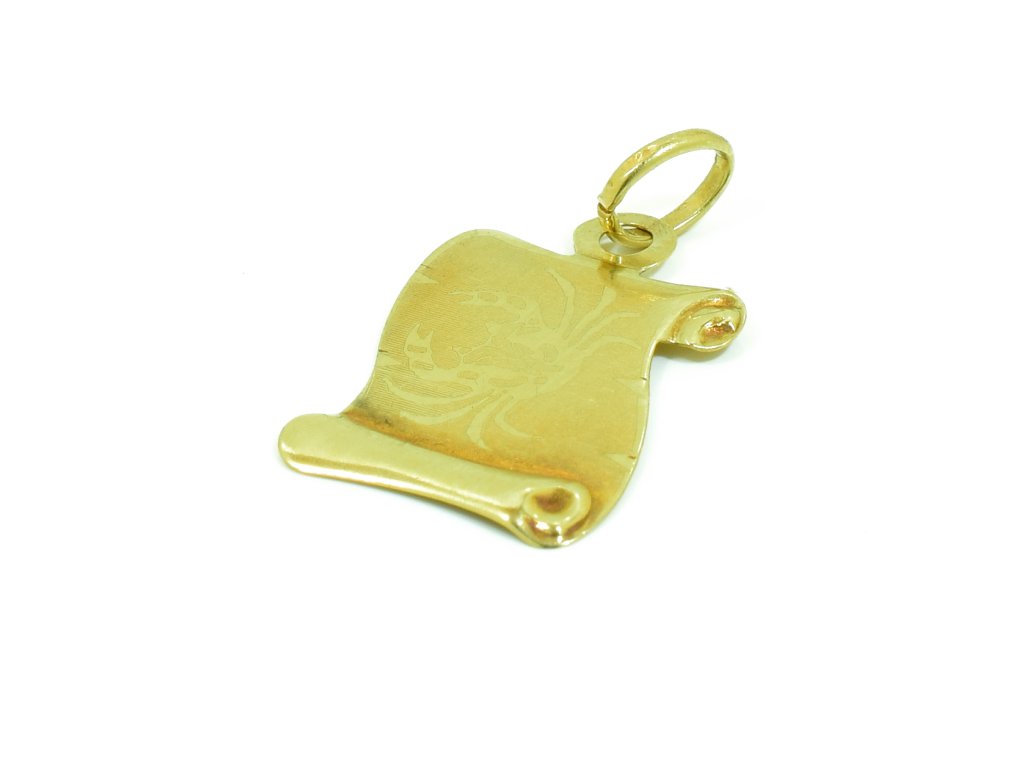Přívěšek krab na pergamenu