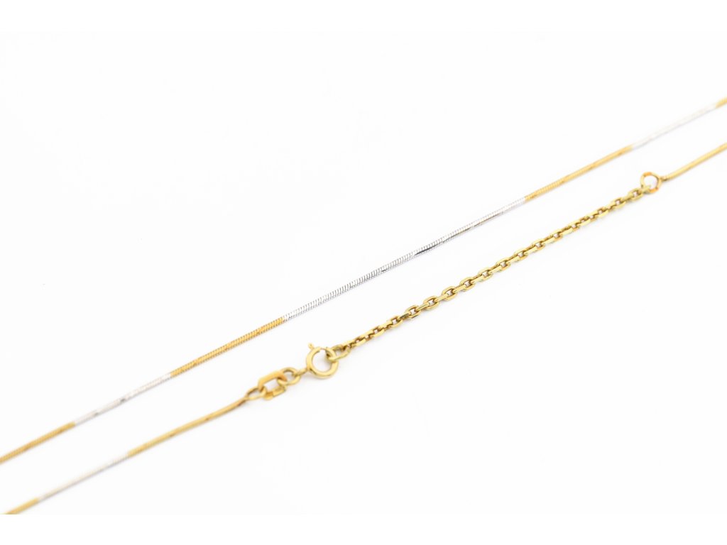 Řetízek z kombinovaného zlata detail