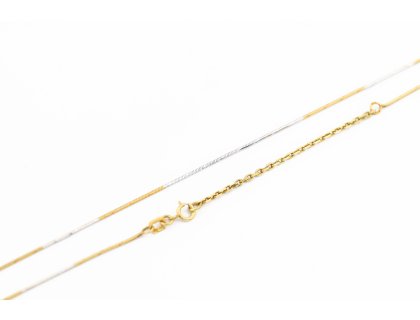 Řetízek z kombinovaného zlata detail