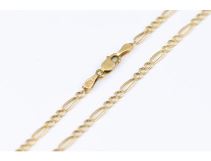 Zlatý řetízek figaro – detail zapínání