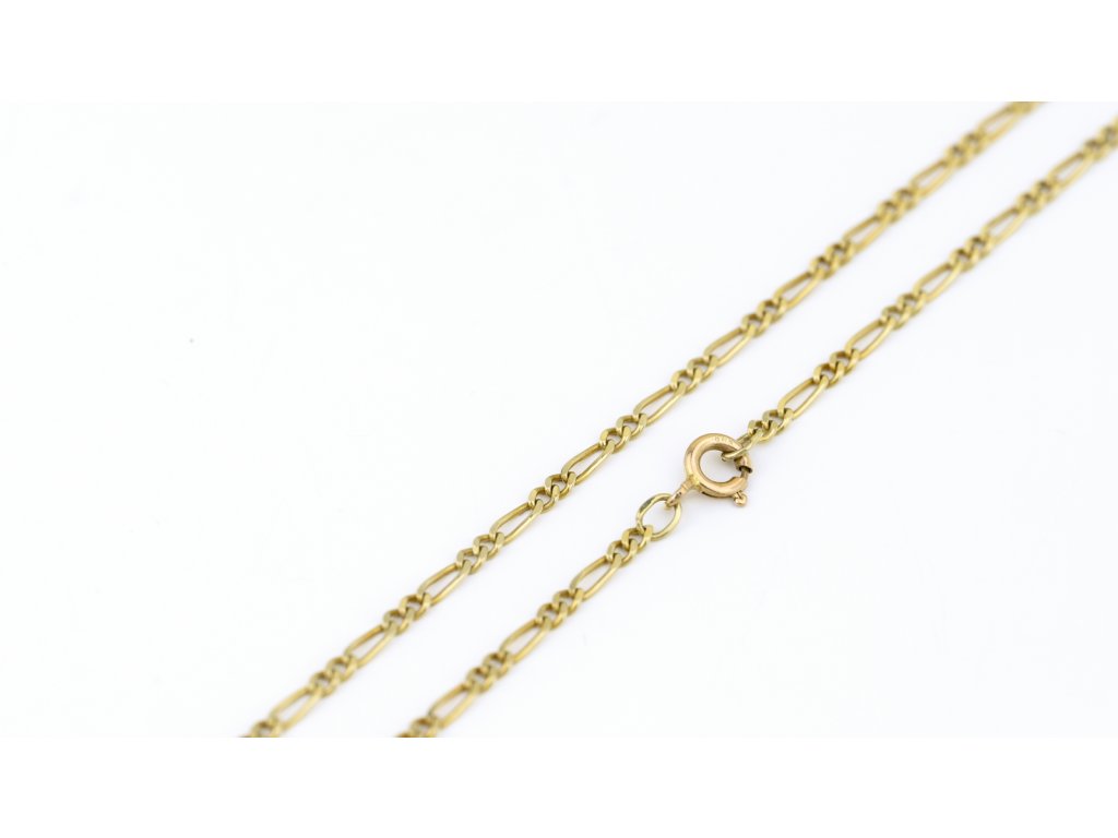 Zlatý řetízek figaro