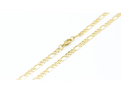 Zlatý řetízek figaro – detail článků a zapínání