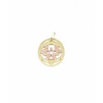 Zlatý přívěšek, znamení blíženci s červeným zlatem.