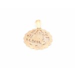 Zlatý přívěšek, z červeného zlata, s volavkou.