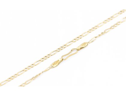 Zlatý řetízek, vzor figaro.