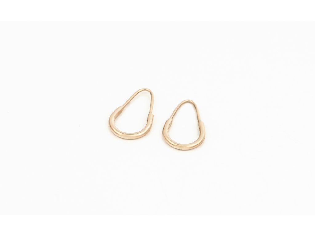 Zlaté náušnice, visací, z červeného zlata.