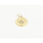 Zlatý přívěšek, madonka s dítětem.