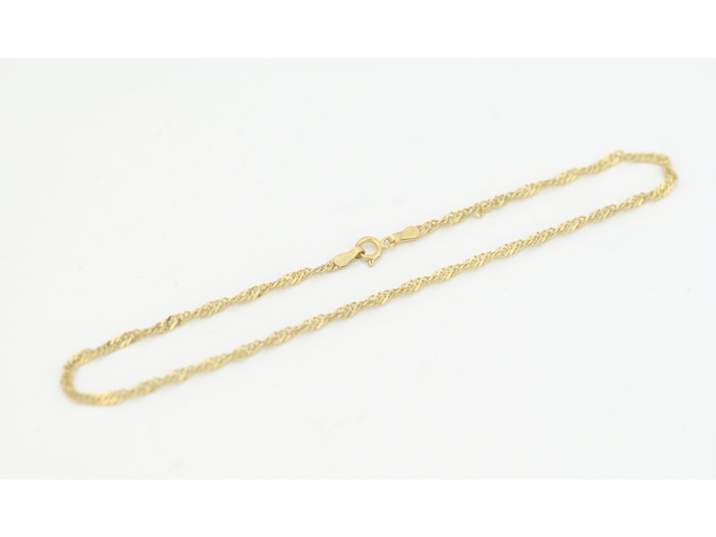 Zlatý náramek, vzor singapur.