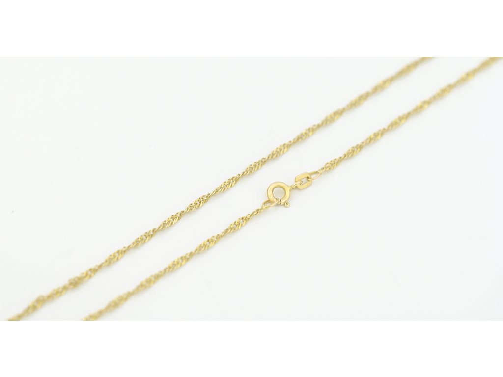 Zlatý řetízek, vzor singapur.