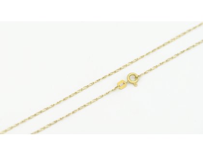 Zlatý řetízek, jemná střídaná očka.