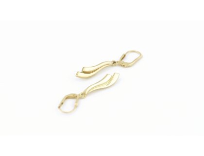 Zlaté náušnice visací vlnky