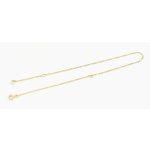 Zlatý náramek figaro s očky na přívěsky