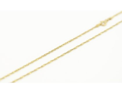 Zlatý řetízek singapur – detail článků