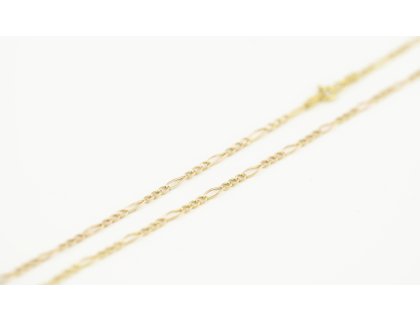 Zlatý řetízek figaro – detail článků