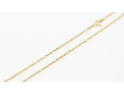 Zlatý řetízek singapur – detail článků