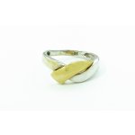 Dámský prsten kombinované žluté a bílé zlato