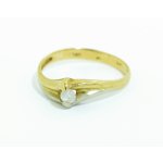 Dámský zlatý prsten se zirkonem