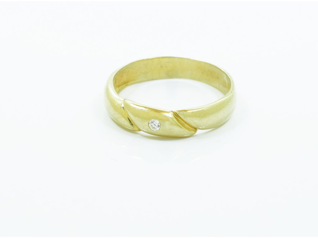 Dámský zlatý prsten se zirkonem