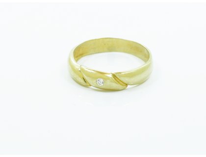 Dámský zlatý prsten se zirkonem