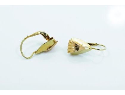 Dámské náušnice ze žlutého a červeného zlata