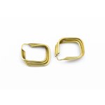 Zlaté čtvercové náušnice vrstvené