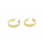 Zlaté náušnice kroužky se rytým vzorem