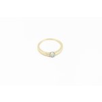 Zlatý prsten s diamantem 0,13 ct
