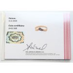 Certifikát CGE ke zlatému prstenu s diamantem