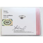 Zlatý prsten s diamantem – certifikát